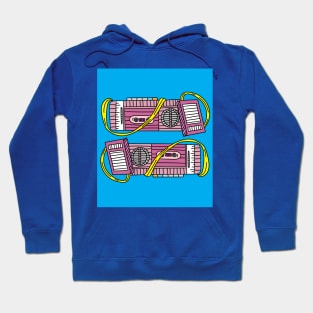 Old Colorful Stylish Retro Music Radios Hoodie